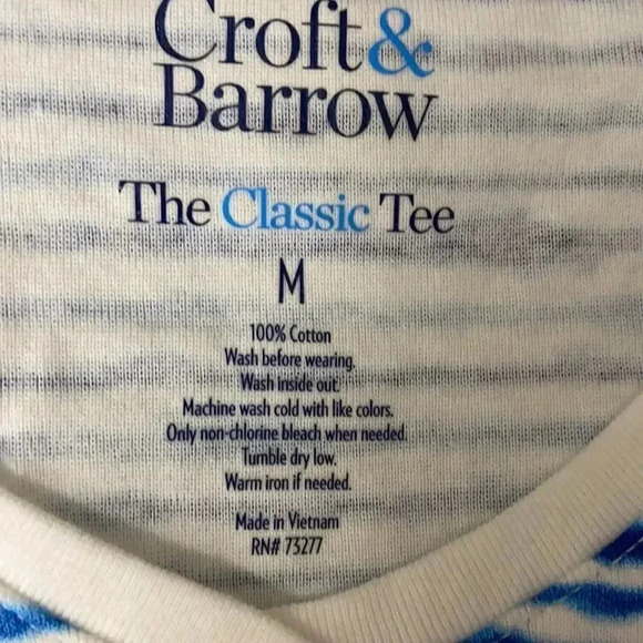 NWOT Red, white and blue striped tee size M - Picture 5 of 5